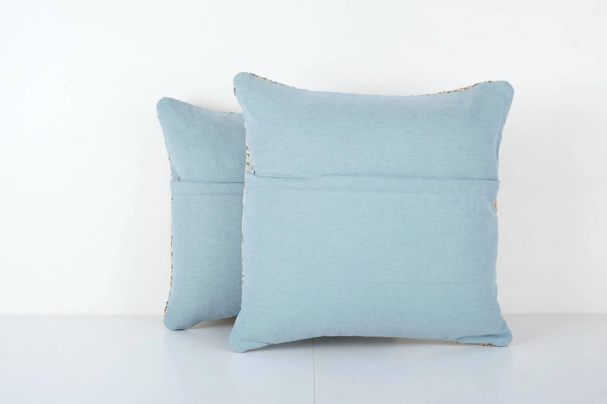Set of 2 vintage Turkish cushion covers 46x46 cm