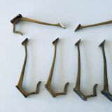 Pair of vintage brass hooks