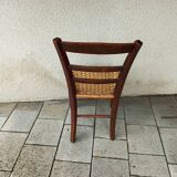 Set of 6 mismatched bistro chairs.