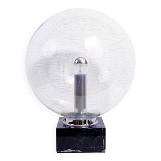 Marble and glass table lamp