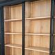 Vaisselier bibliothèque noir et bois