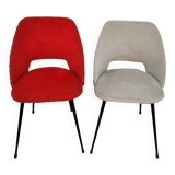 Pair of vintage "Moumoute" chairs -1950s