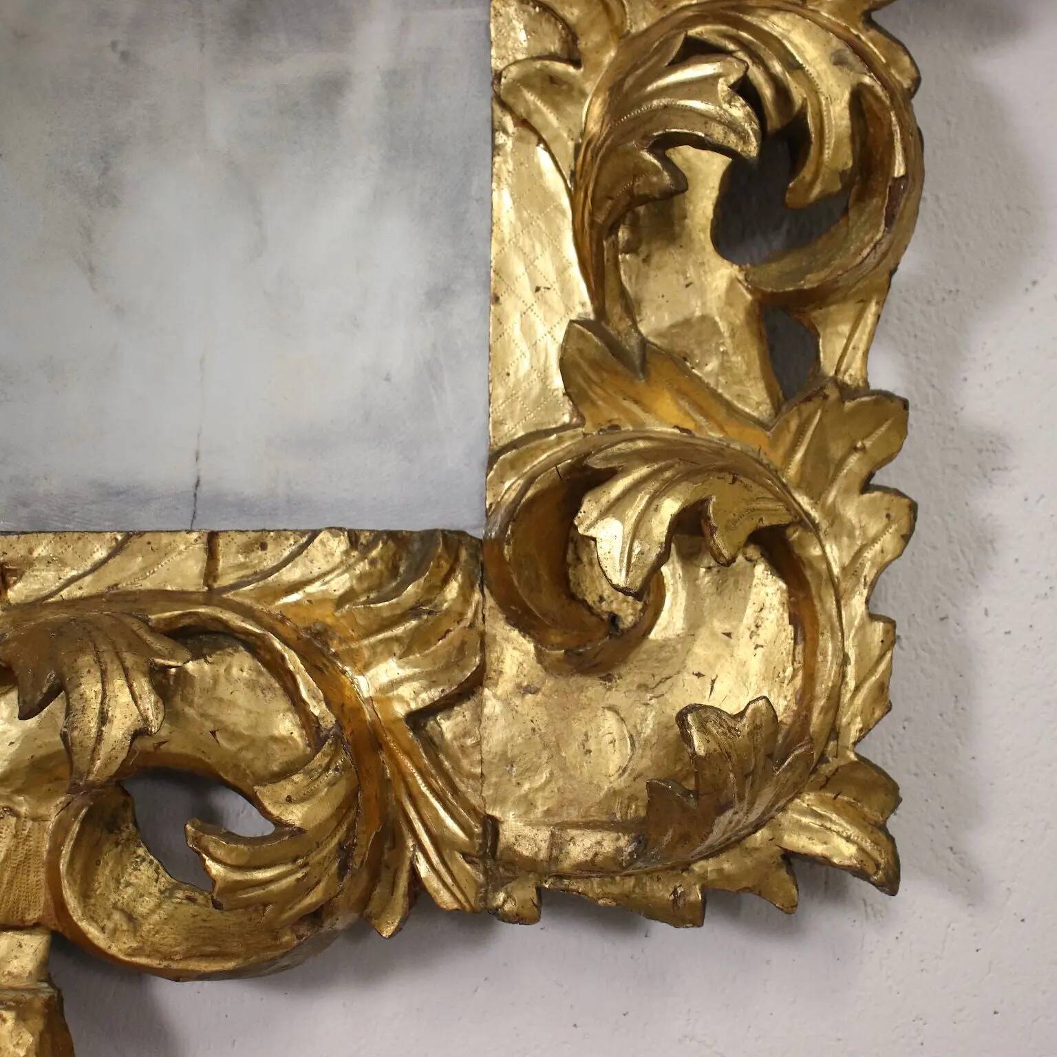 Baroque wooden mirror, Italy, 17th-18th century