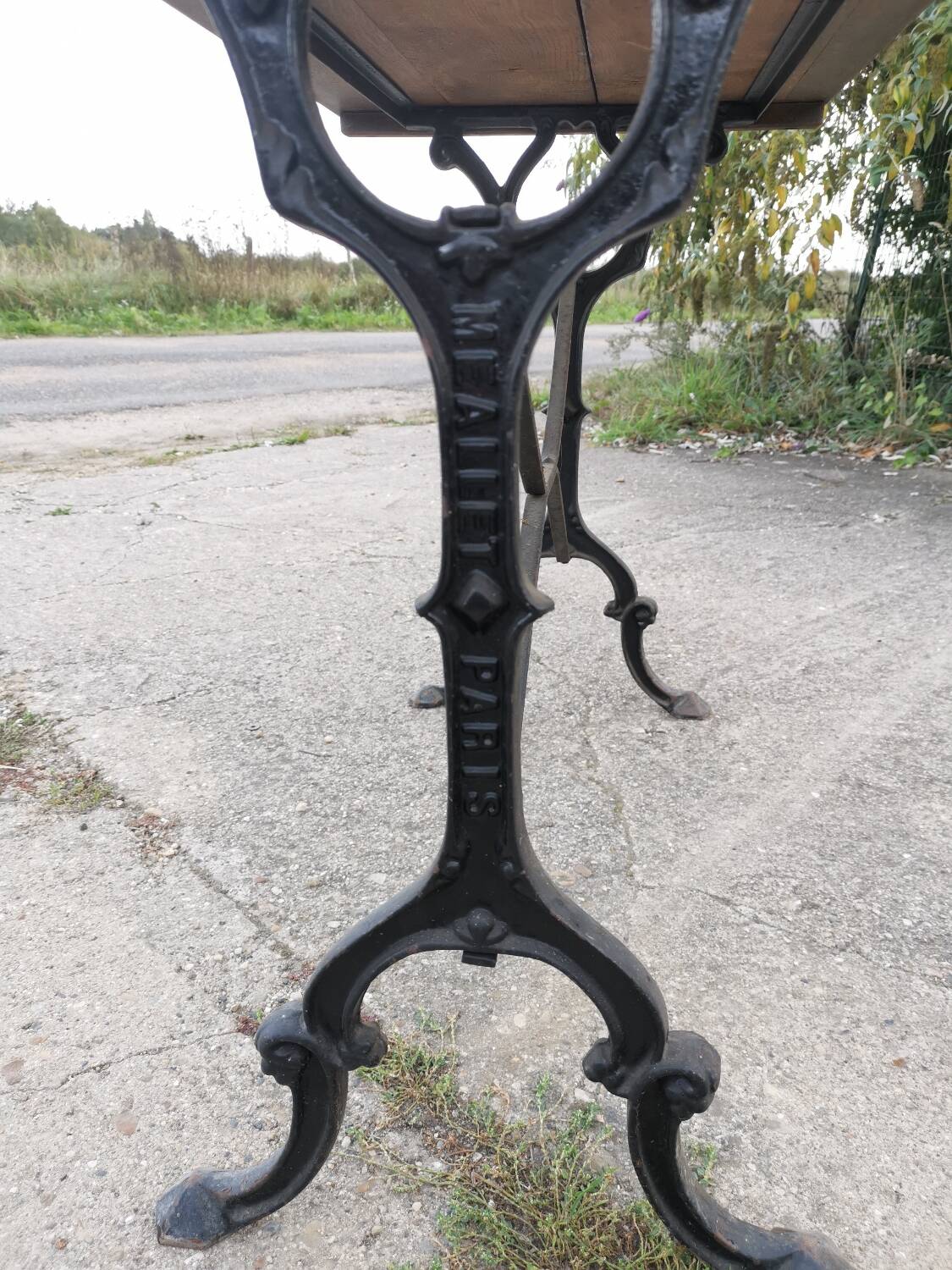 Antique bistro table by Martin Meallet Paris