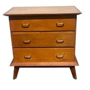 oak commode with tapered legs 1950