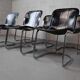 Ensemble de six chaises à repas de Willy Rizzo pour Cidue, Italie 1970