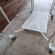 Vintage white wooden serving trolley