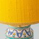 Granada Albarello Ceramic Table Lamp, Hand-Painted, New Silk Shade