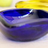 7 cups in colored glass Italy 50s