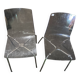 Pair of smoked polycarbonate chairs