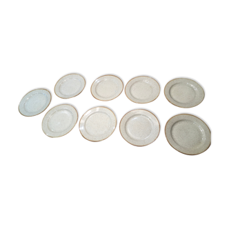Lot 7 assiettes plates Tulowice Poland