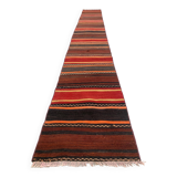 Old Turkish narrow Kilim Runner 421X53 cm shabby chic, vintage kelim