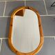 Miroir ovale en pin vintage, 100x60 cm