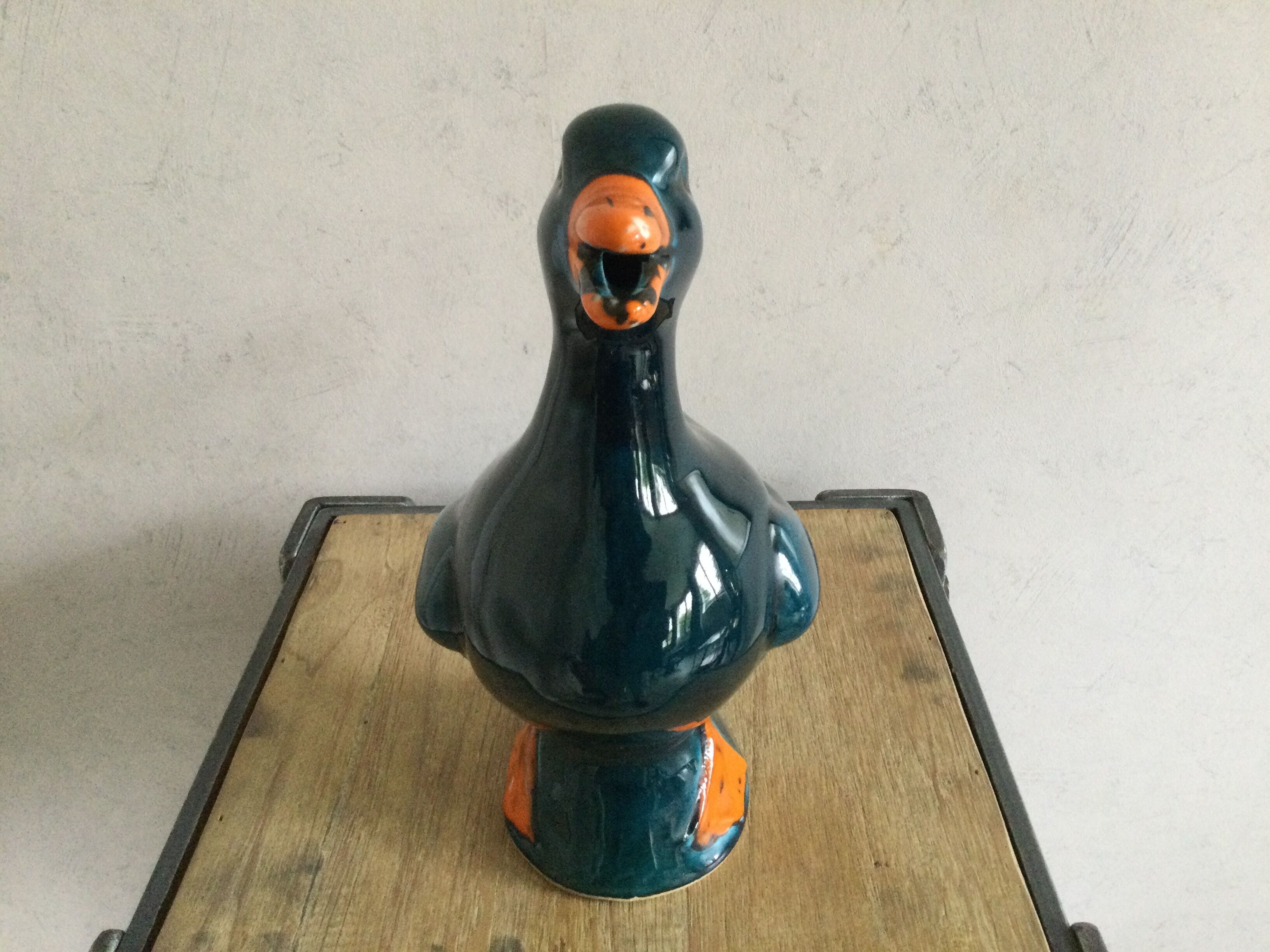 Earthenware duck pitcher