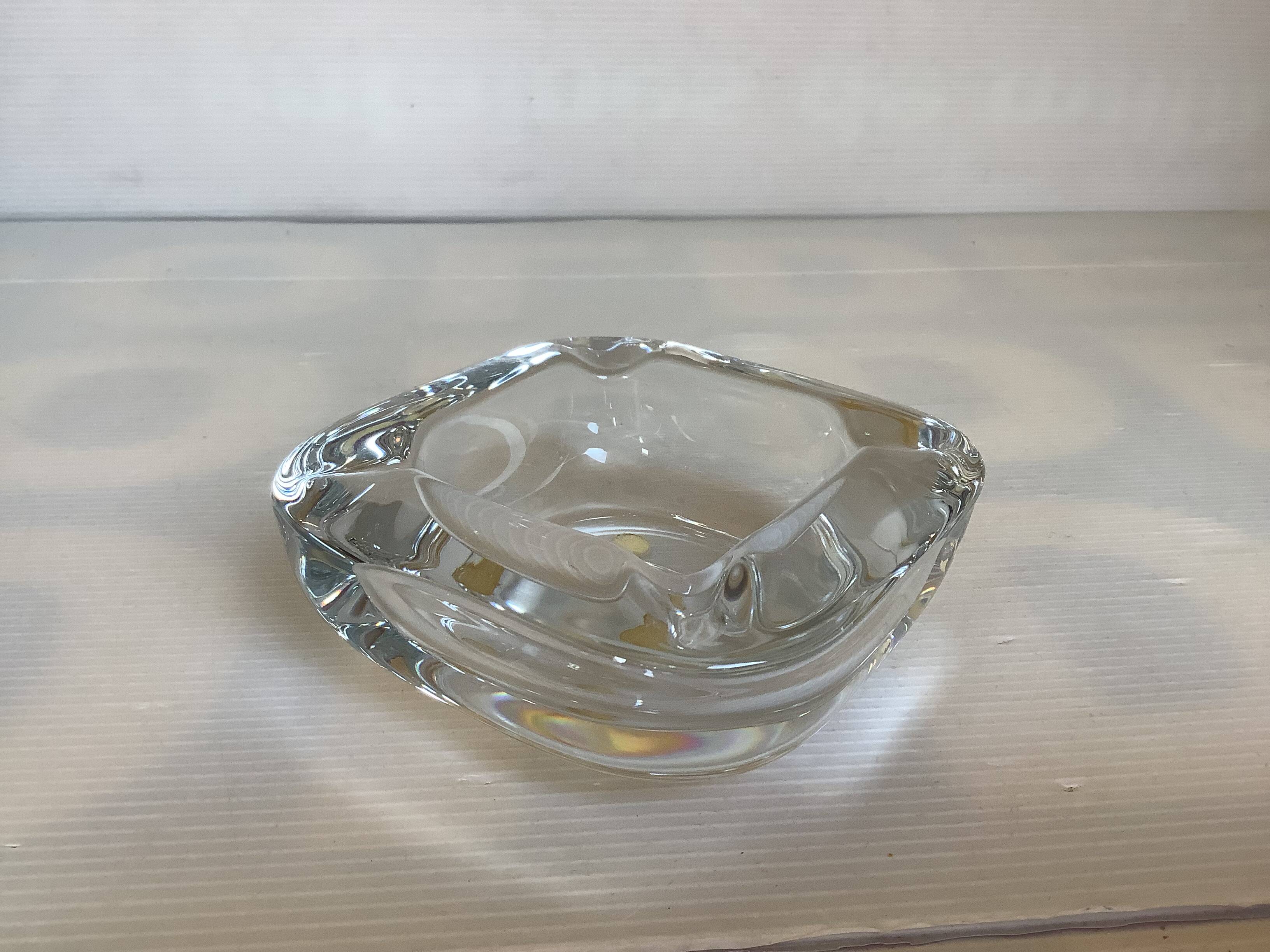 Crystal ashtray pocket tray Vannes le Chatel