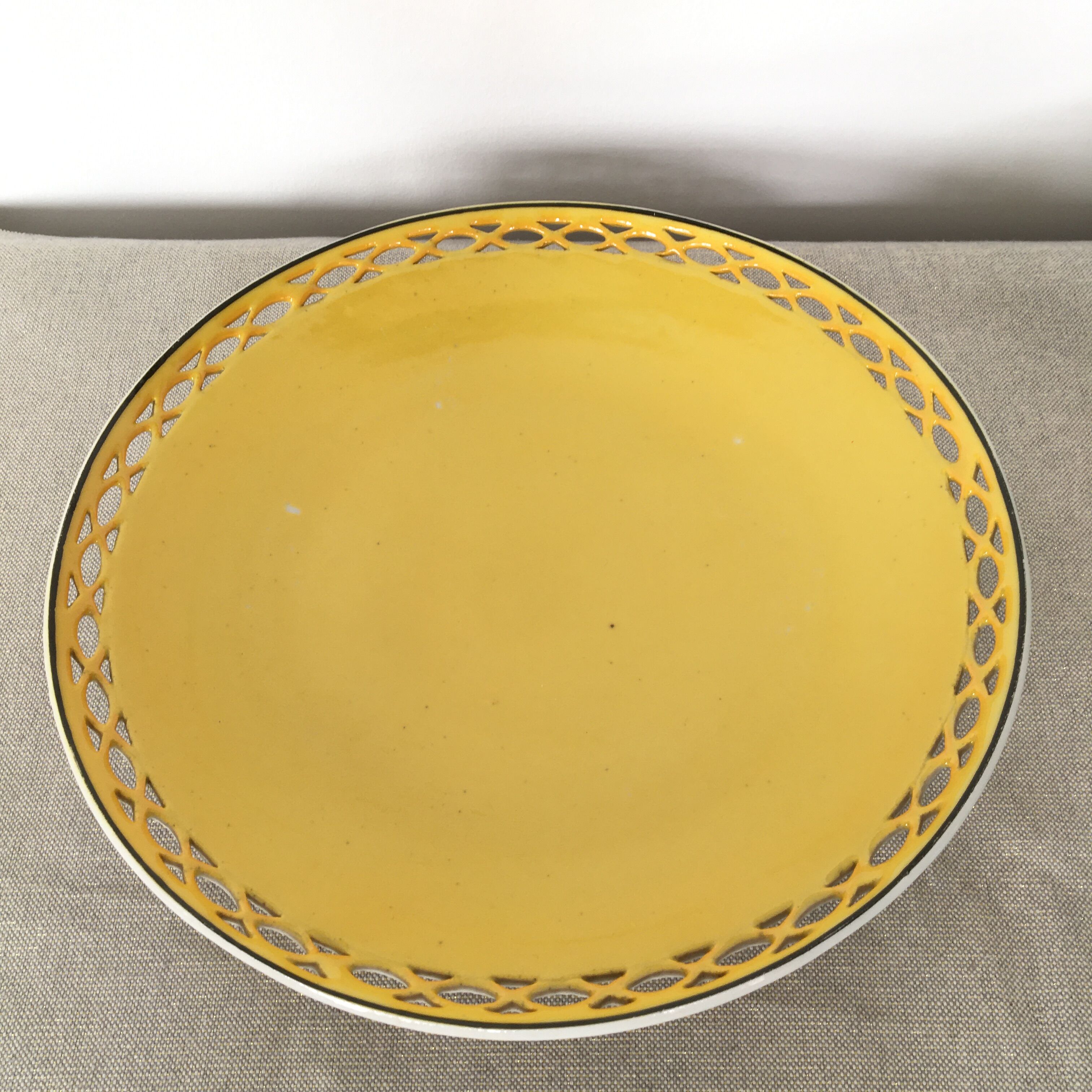 duo old service dishes in lantled porcelain