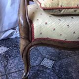 Fauteuil XIXE style Louis Philippe à dossier violine