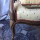 Louis Philippe style XIX century armchair with a violet backrest.