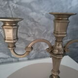 Pair of silver metal candlesticks
