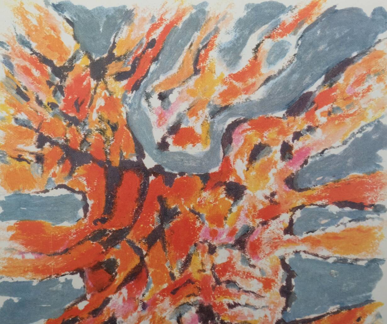 Alfred manessier: watercolor - color lithograph