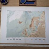 The North Atlantic, original map printed in 1879.