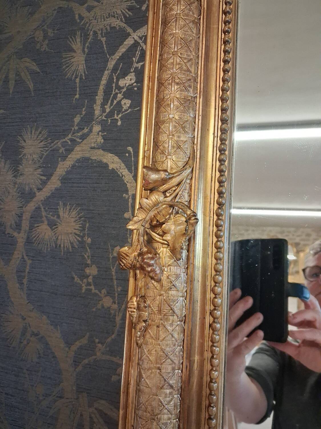 19th century mirror 205 x 147
