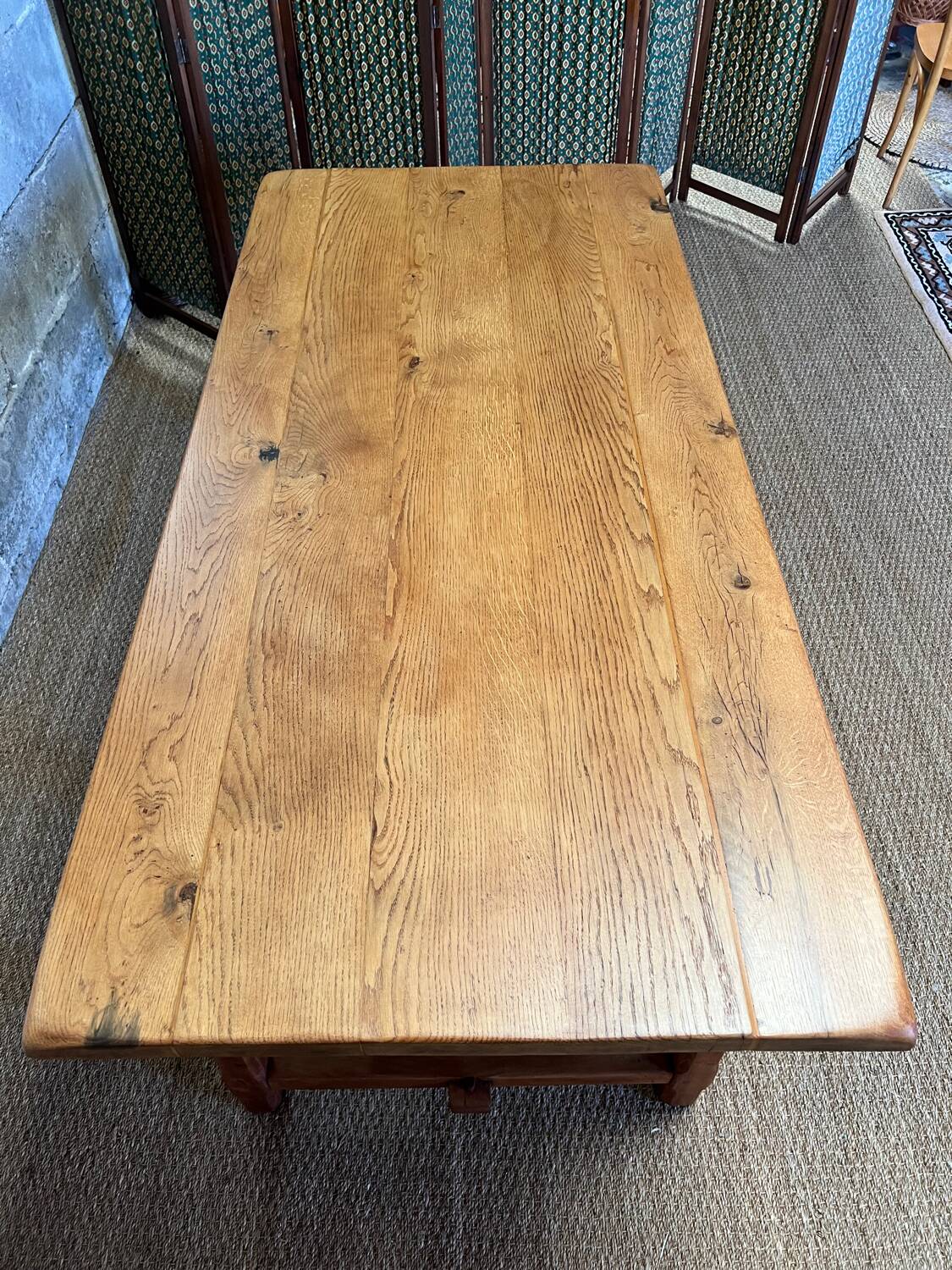 Solid oak farmhouse table