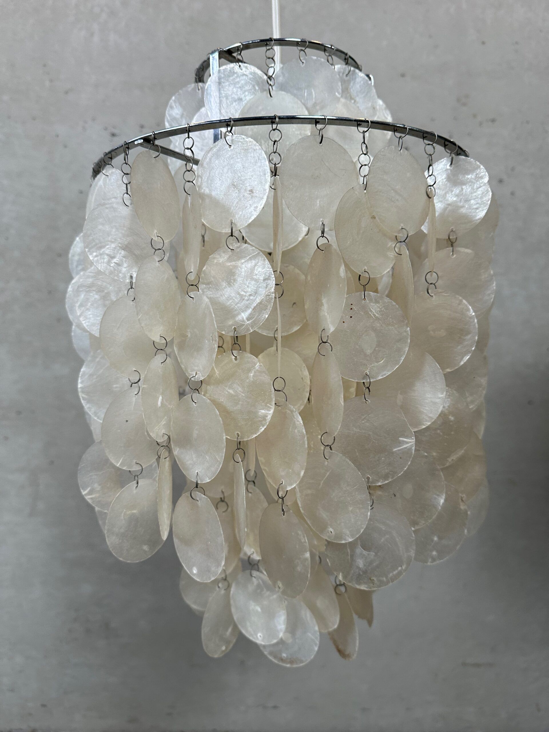 Vintage capiz pendant lamp