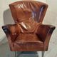 Vintage Dutch leather lounge chair, 1990s, Montis style