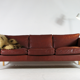 3-seater Danish leather sofa vintage retro Scandinavian beech 1950s 60 oak