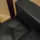Rosewood sofa Gunnar Myrstrand for Källemo, black leather, 1960s
