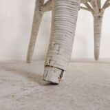 Vintage bamboo, rattan armchair with armrests, 1950s