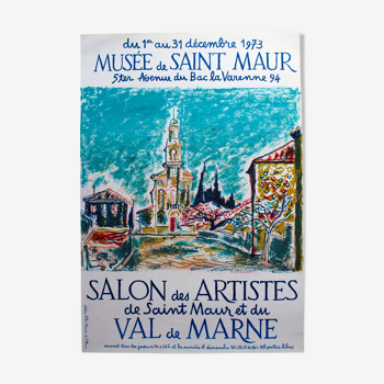 Affiche Salon des artistes de St Maur et du Val de Marne 1973