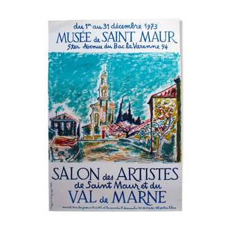 Affiche Salon des artistes de St Maur et du Val de Marne 1973