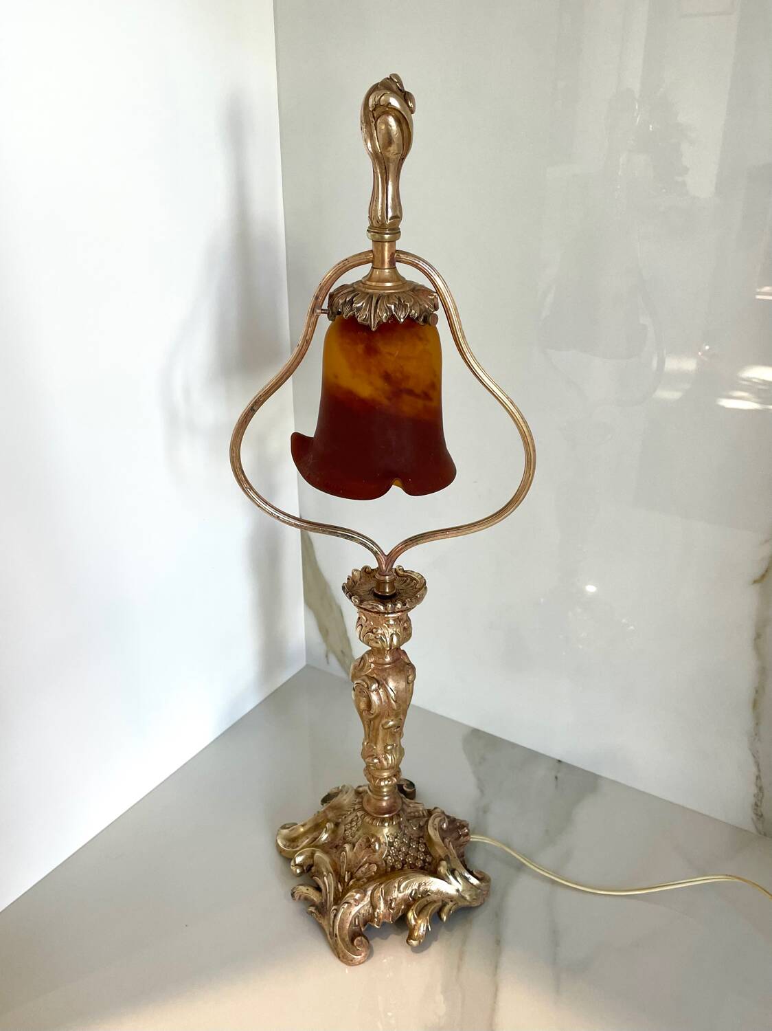 Beautiful lamp "the French glass" Art Nouveau