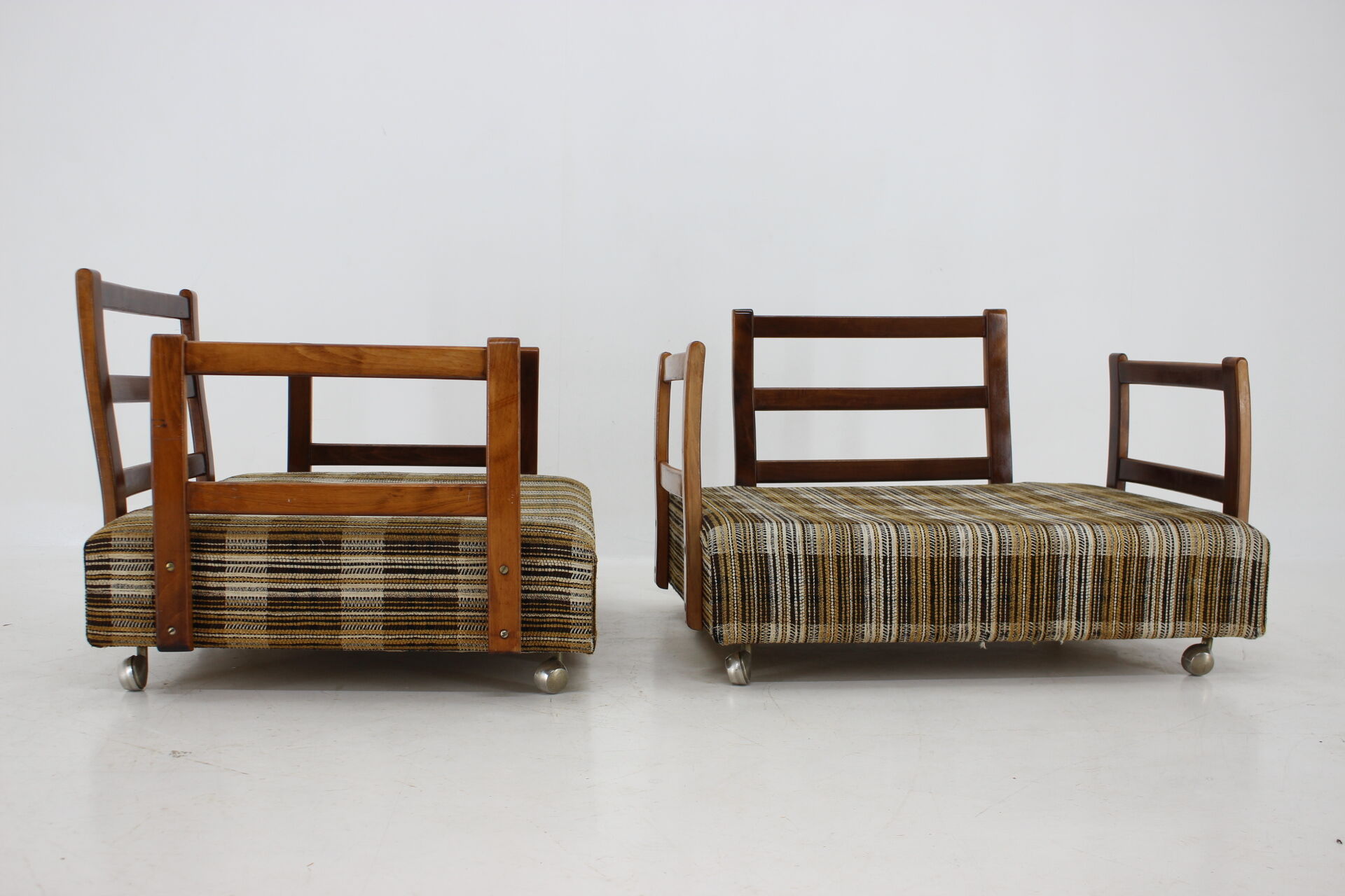 1970s Pair of Armchairs by Drevotvar,Czechoslovakia