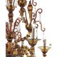 Imperial Venetian Modern Brown "Ca' Rezzonico" With Curls Murano Glass Chan