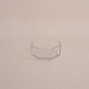 Octagonal glass bowl
