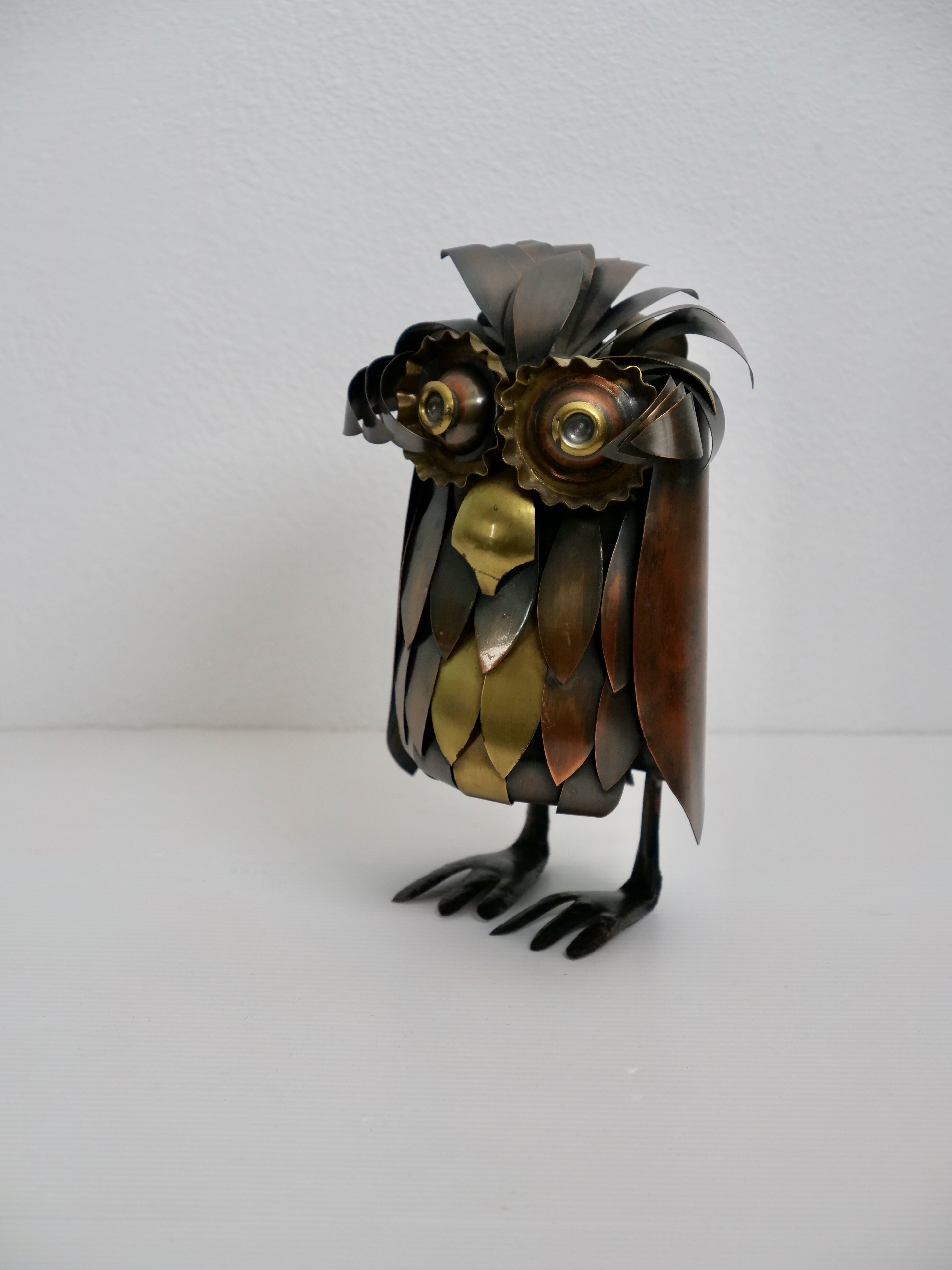 Decorative Metal Owl Curtis Gere style