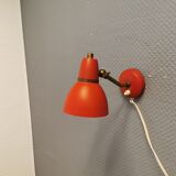 Wall lamp in orient red color, 50s