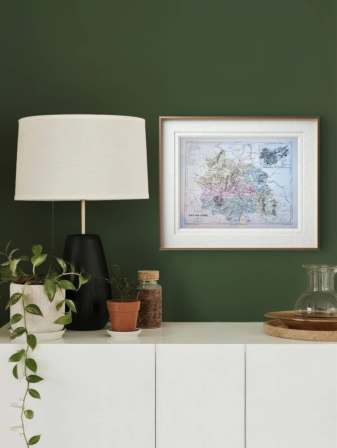 Puy-De-Dôme, carte ancienne, imprimée en 1883.