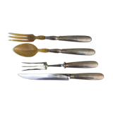 Silverplated carving and salad set