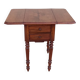 Antique small drop-leaf table from the 19th century.