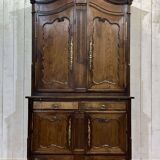 Buffet with 2 bodies in oak and chestnut, Breton work, late 18th century.