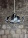 Brushed aluminum pendant light from the 1970s