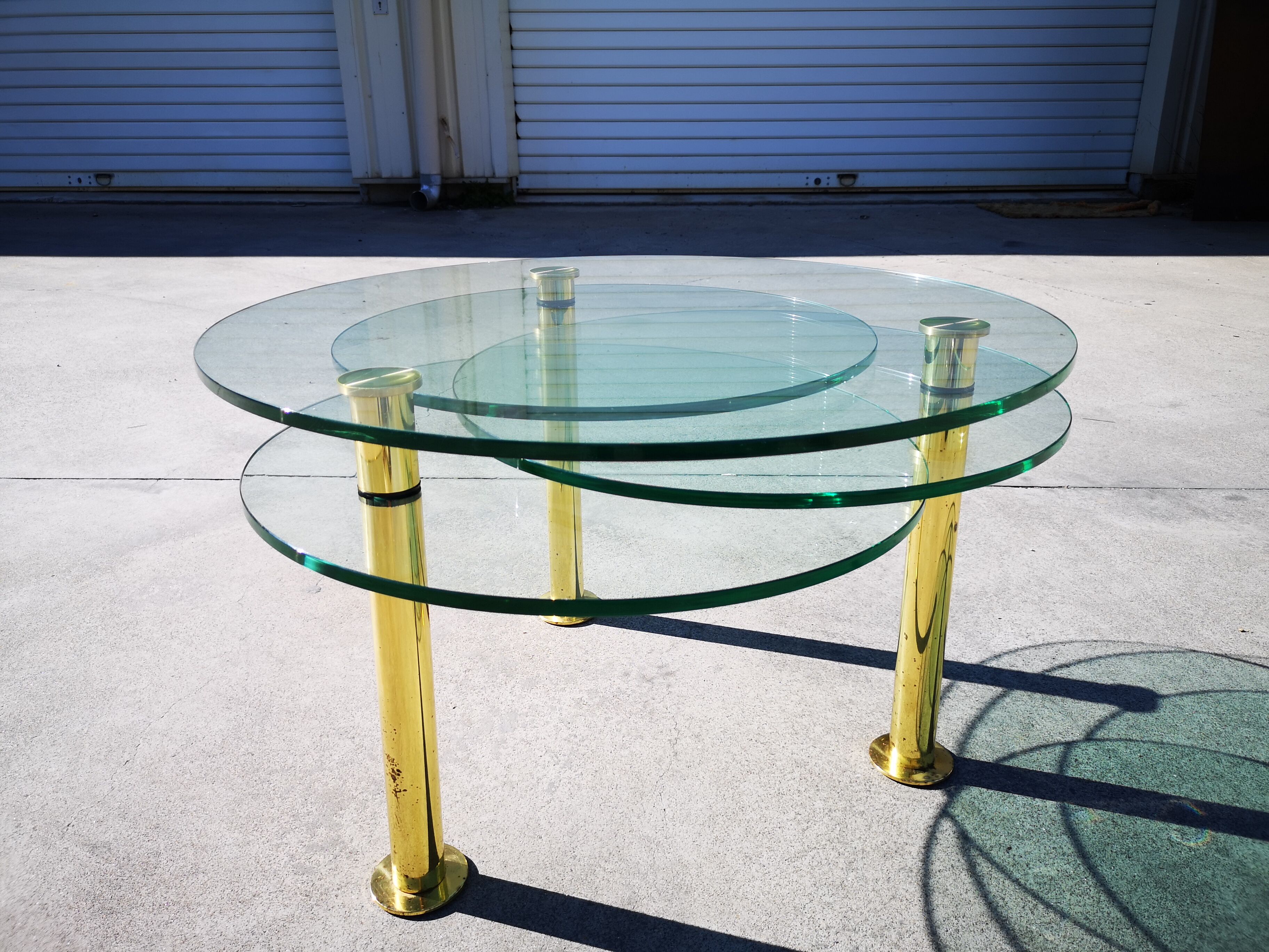 Glass coffee table