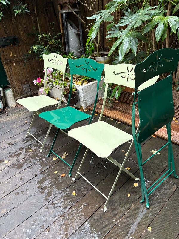 4 chaises pliantes Fermob extérieur