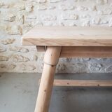 Large farm table by Georges Robert in solid pine