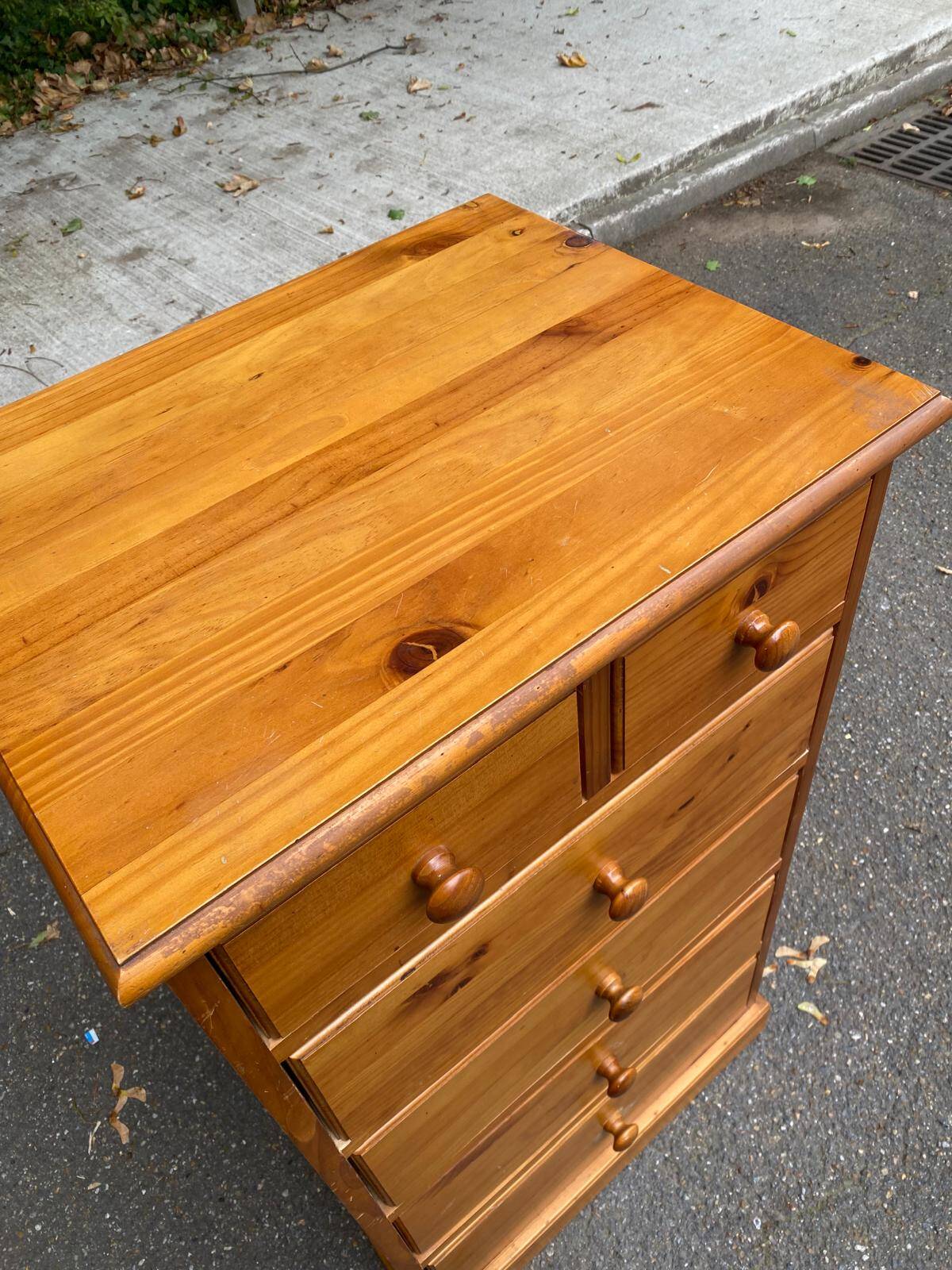 Scandinavian solid wood chest of drawers 1980