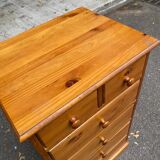 Scandinavian solid wood chest of drawers 1980